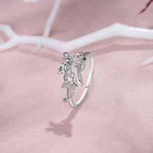 Heaven Official's Blessing: Tian Guan Ci Fu 925 Sterling Silver Finger Ring Cosplay Figure Jewelry, (A pair)