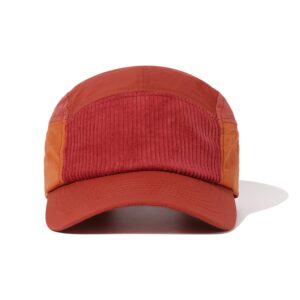 Croogo Camper 5-Panel Cap Waterproof Baseball Cap Nylon Lightweight Running Caps Five Panel Snapback Hats Unisex,Orange-WBBC8