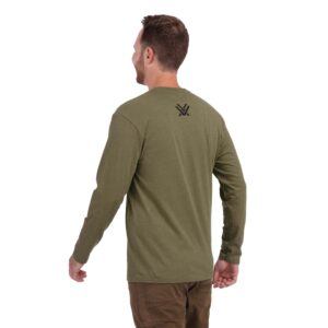 Vortex Optics Core Logo Long Sleeve Shirts (Military Heather, Medium)