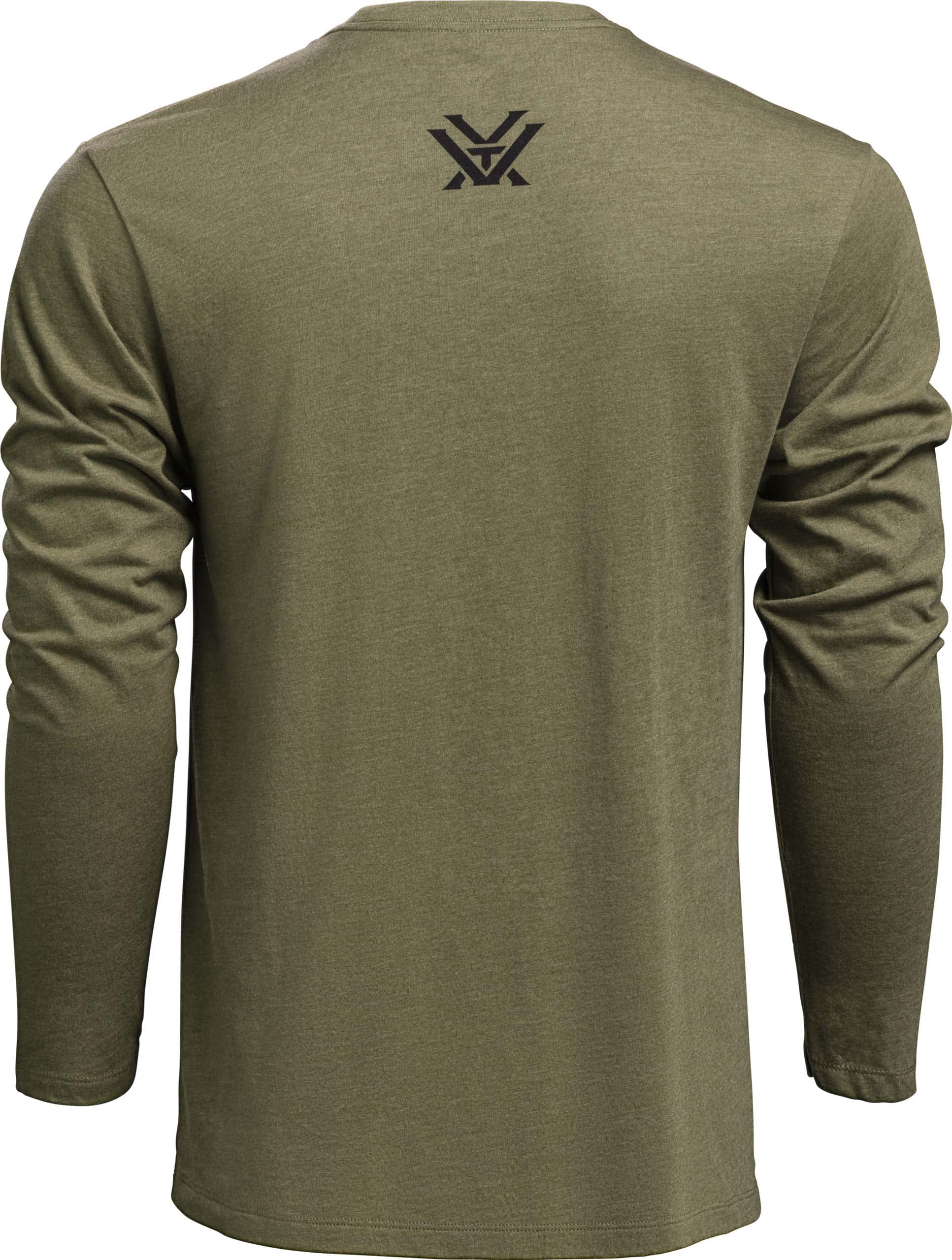 Vortex Optics Core Logo Long Sleeve Shirts (Military Heather, Medium)