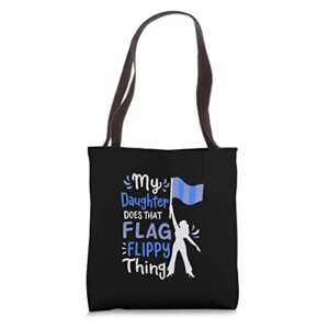 color guard dad mom parents tote bag