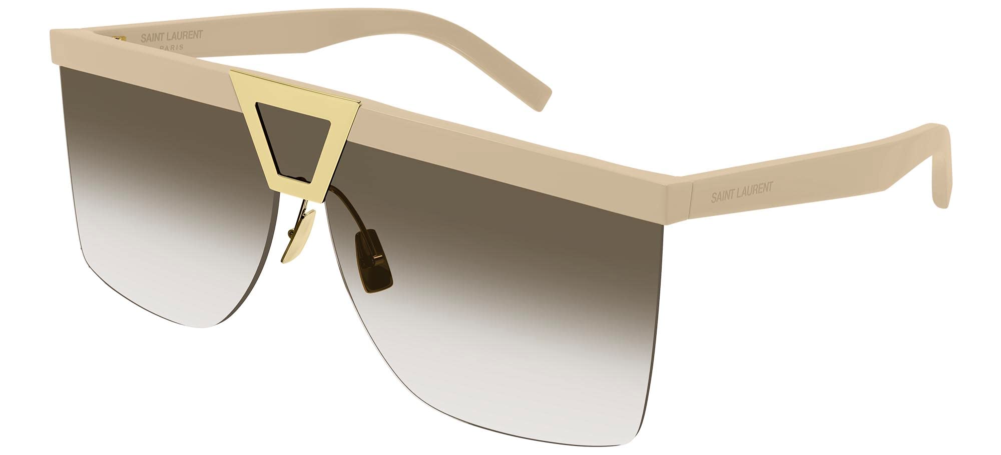 SAINT LAURENT SL 537 PALACE Ivory/Brown Shaded 99/1/145 women Sunglasses