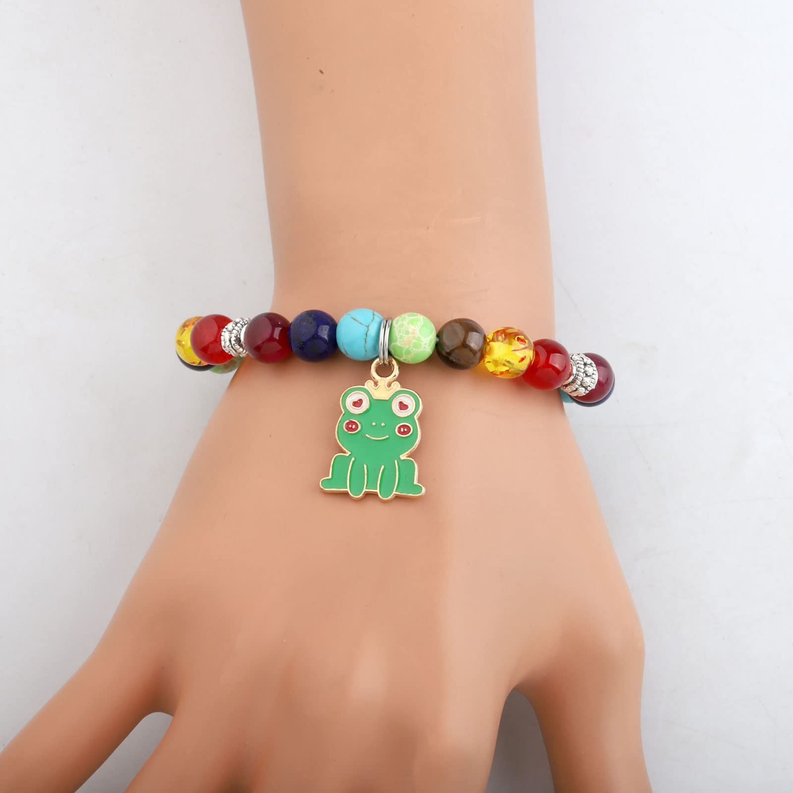 WSNANG Frog Bracelet Frog Lovers Gift Insect Animal Lover Gift You Are Braver Stronger Smarter Than You Think Message Card Jewelry (Frog Always C-Br)