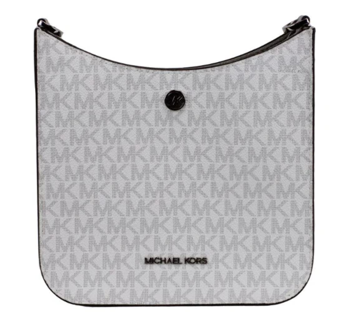 Michael Kors Briley Small Messenger Crossbody Signature Handbag (Bright White)