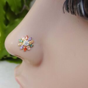 Flower Nose Stud Multi Nose Hoop Crystal Nose Stud Sterling Silver Nose Stud Dainty Nose Stud Crock Screw Nose Stud Twist Nose Stud Indian Nose Ring Indian Nose Stud Sterling Silver Nose Hoop gold