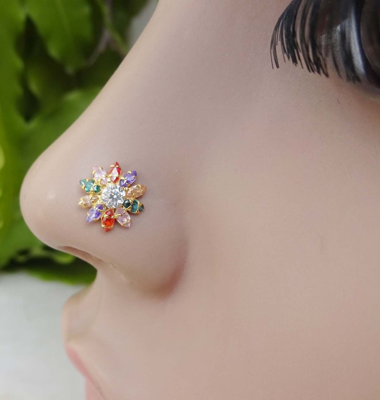 Flower Nose Stud Multi Nose Hoop Crystal Nose Stud Sterling Silver Nose Stud Dainty Nose Stud Crock Screw Nose Stud Twist Nose Stud Indian Nose Ring Indian Nose Stud Sterling Silver Nose Hoop gold