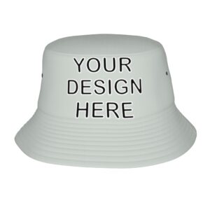 custom men's bucket hat outdoor summer travel beach personalized bucket hat creamy white one size