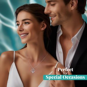 LOUISA SECRET Infinity Heart Birthstone Necklaces for Women, 18k Gold Plated 956 Sterling Silver Forever Love Pendant Jewelry for Her, Ideal Gift for Wife, Girlfriend, Mom on Birthday, Anniversary, Valentine's Day