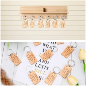 Fumete 20 pcs Employee Appreciation Gifts Keychains Bulk Inspirational You Are Awesome wooden Keychains for Staff Teacher Social Worker