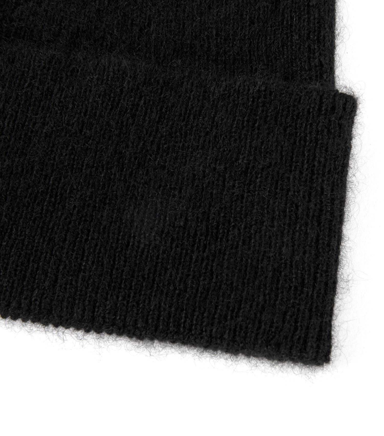 100% Pure Cashmere Beanie for Women and Men, Cuffed Warm Hat with Gift Box (Black)