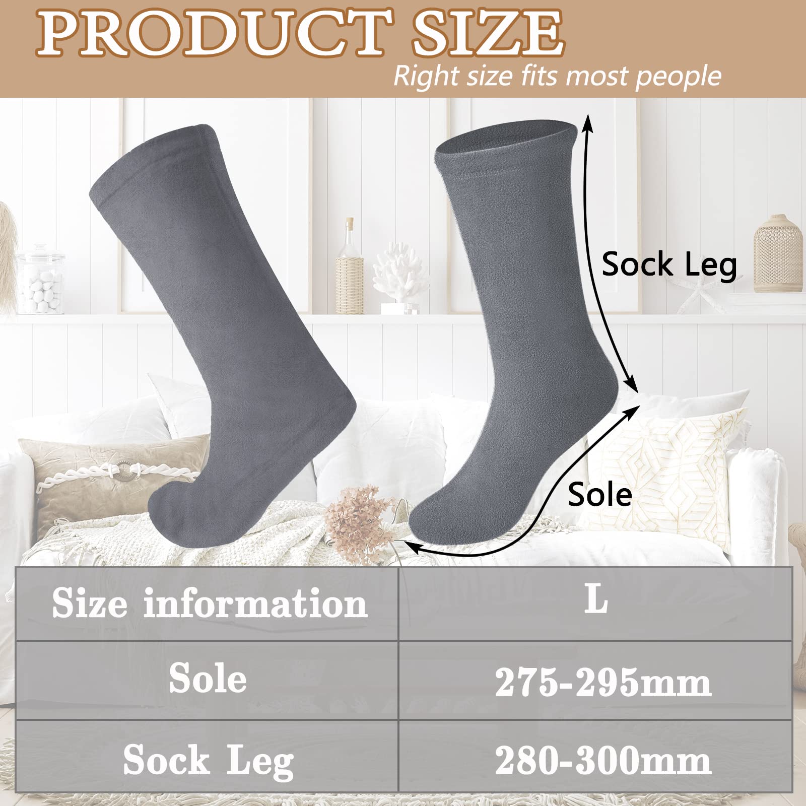 4 Pairs Military Boot Liner Socks Winter Warm Fleece Boot Socks for Women Men Military Hiking Sock Liners Socks for Sport Outdoor Hunting