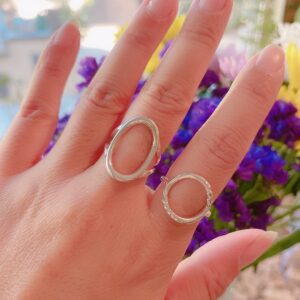 MINDDHA Infinity Sterling Silver Rings - Circle Of Life Rings For Women - Handmade Designer Mediterranean Ring Made in Israel - Karma Infinity Ring, Band Width 2mm, Size 11