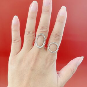 MINDDHA Infinity Sterling Silver Rings - Circle Of Life Rings For Women - Handmade Designer Mediterranean Ring Made in Israel - Karma Infinity Ring, Band Width 2mm, Size 11