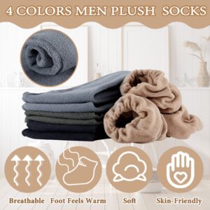 4 Pairs Military Boot Liner Socks Winter Warm Fleece Boot Socks for Women Men Military Hiking Sock Liners Socks for Sport Outdoor Hunting