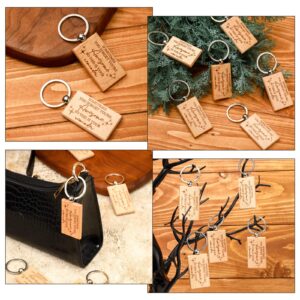 Fumete 20 pcs Employee Appreciation Gifts Keychains Bulk Inspirational You Are Awesome wooden Keychains for Staff Teacher Social Worker