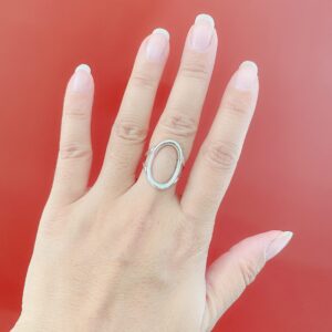 MINDDHA Sterling Silver Circle Ring - Handmade Infinity Band from Israel - Dainty Karma Ring for Women - Ideal Gifts for Anniversary, Birthday, Special Occasions - Stylish Ring, 3.8mm Width, Size 9