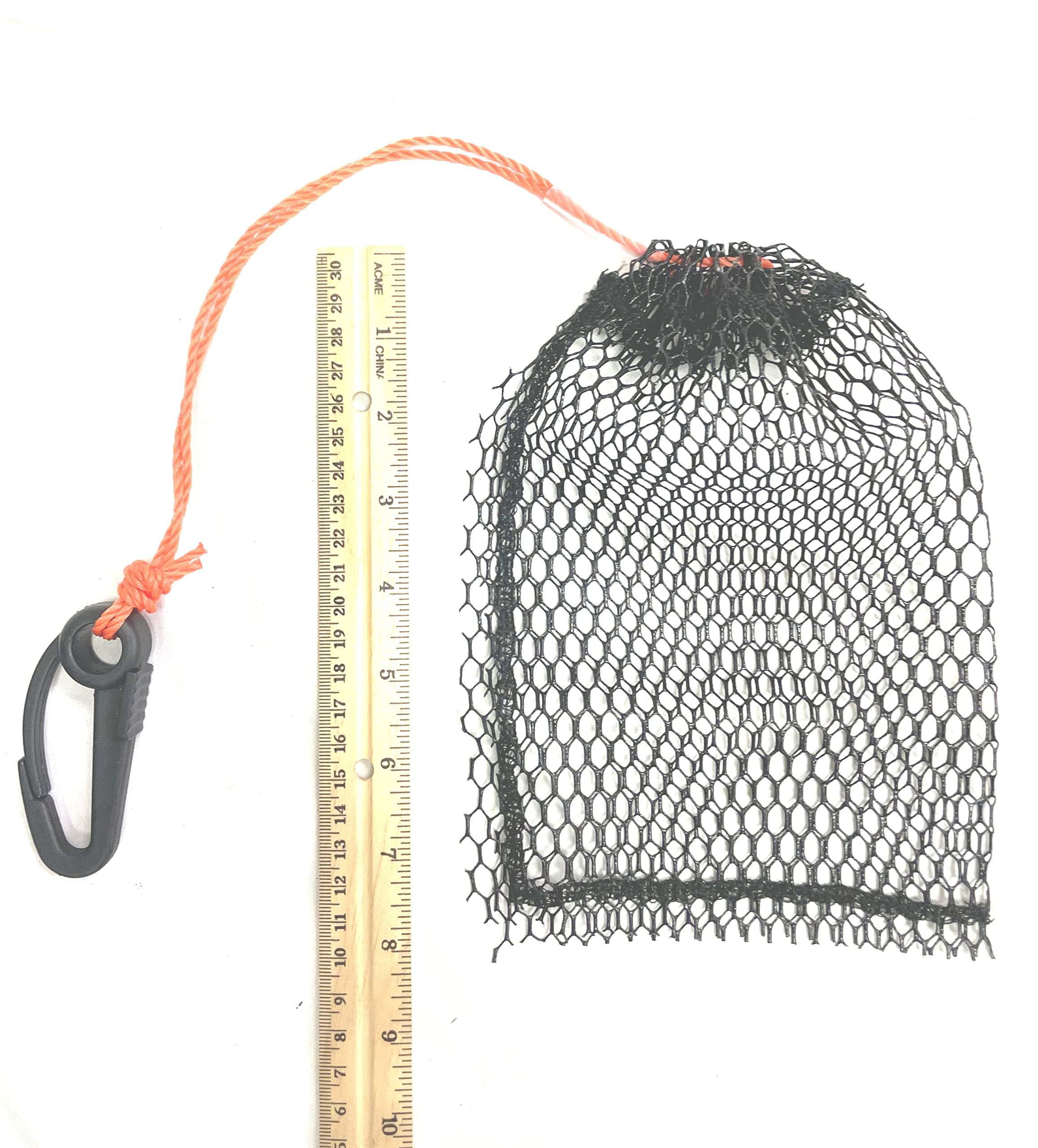 2-Pack of KUFA Sports Foldable Prawn Trap (Stretched Mesh Size:1-3/4") with 400' Rope, Yellow Float, Plastic Vented Bait Cage & Harness Combo (PRN59+PBQH38Y) X2