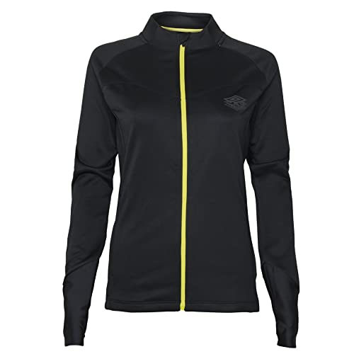 Umbro Women's Pro Training Jacket, Black/Limeade, Large