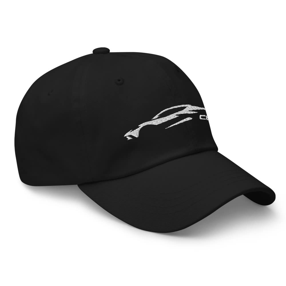 JG Infinite 2023 Sports Car C8 Outline 8th Gen Mid Engine Vette Dad hat Black