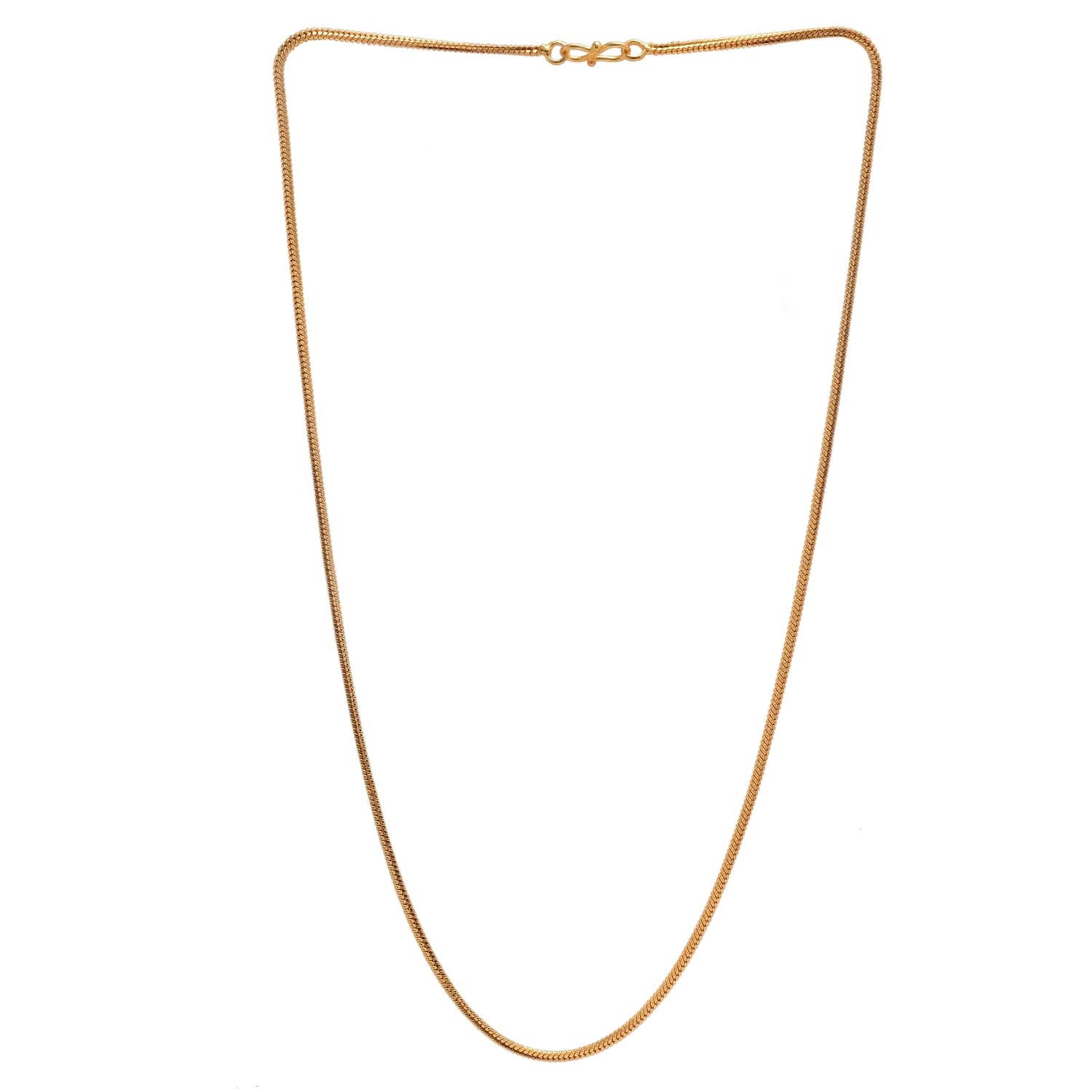 JewarHaat Chain Indian K Gold Plated Handmade Daily Use Fashionable Link Jewelry for Men, Women (Simple Square Design)