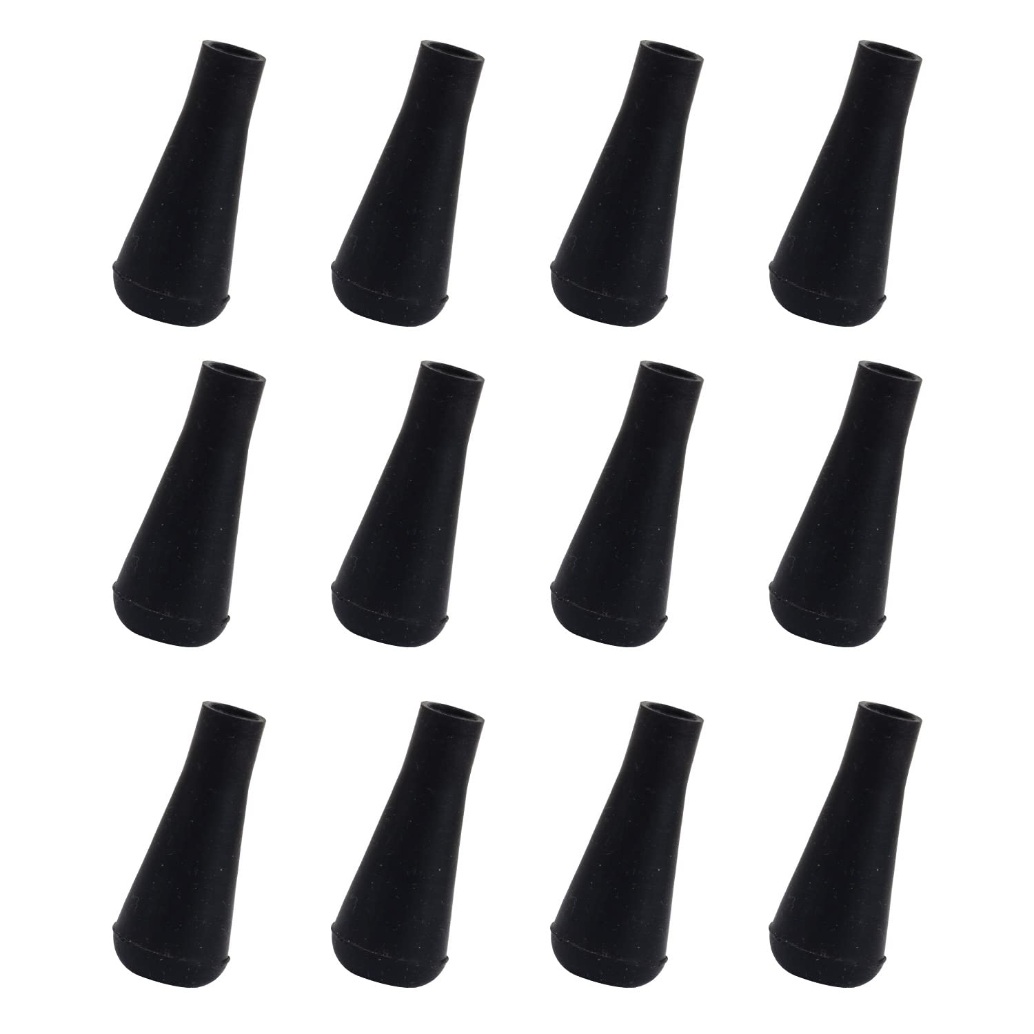 FENJANER Archery Soft Rubber Arrowheads Practice Safety Arrow Tips Hunting Game（Pack of 12） (Black)