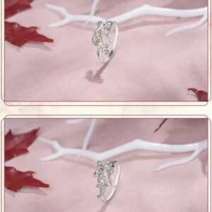 RJZMMN Heaven Official's Blessing Cosplay Ring Tian Guan Ci Fu Finger Ring Hua Cheng Xie Lian Couple Costume Jewelry (2pc)