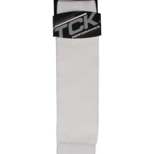 TCK Soccer Shin Guard Sleeves Football Leg Sleeves Youth Mens (White, Large)