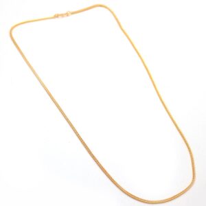 JewarHaat Chain Indian K Gold Plated Handmade Daily Use Fashionable Link Jewelry for Men, Women (Simple Square Design)