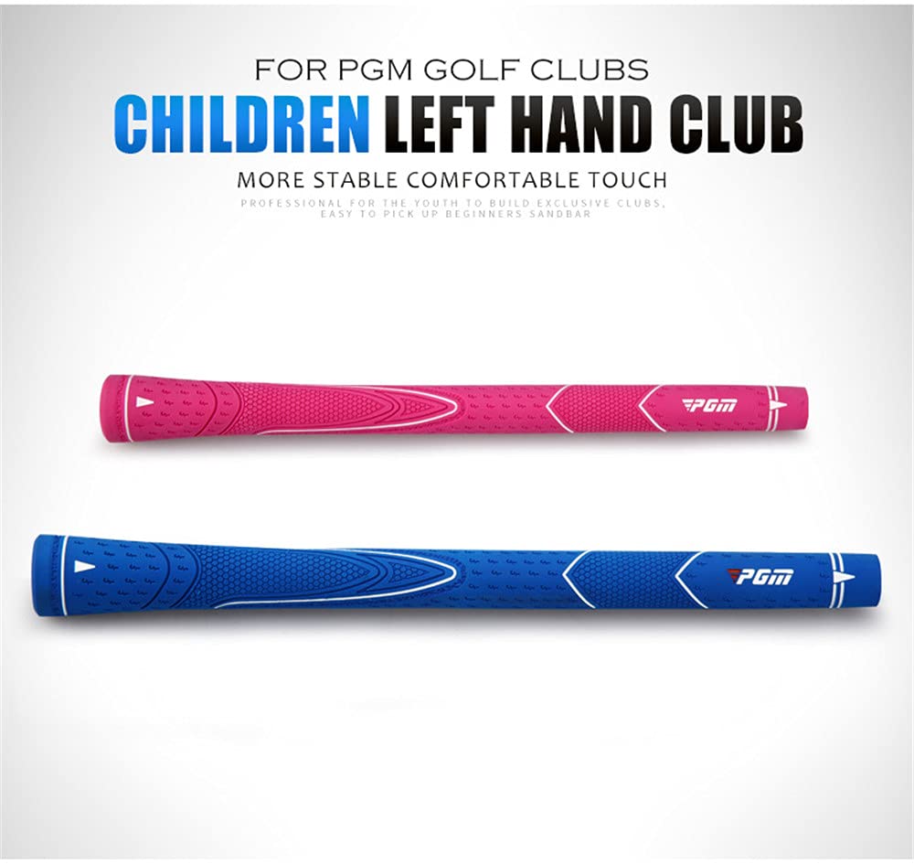 Left Hand Golf Club Wood Kids #1#5 Golf Drivers Junior Wooden Pole Golf Putter with Golf Headcover (Green,Hybrid- Age 5-8)