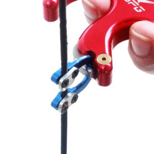 FENJANER Archery 2 Sets Compound Bow D Loop Metal Release Aids Hook Hunting Shooting Target Accessories (Blue)