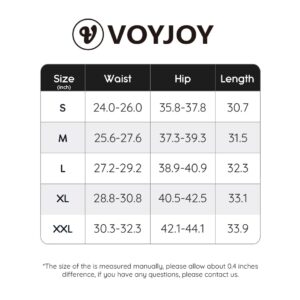 VOYJOY Athletic Workout Scrunch Leggings for Women High Waist Seamless Gym Pants Tummy Control Amplify Tights Contour Black XL