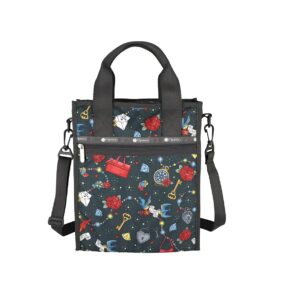 LeSportsac Keepsake Memory Small North/South Tote Crossbody + Top Handle Handbag, Style 3538/Color E465, Whimsical Hearts, Handbags, Flowers & Jewels, Celebrate 1974 Iconic Debut