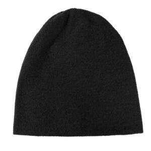 Villand 100% Cashmere Beanie for Women and Men with Gift Box, Oversized Soft Knitted Hat, Double-Layered Cashmere Ski Cap (Black)