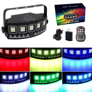 Mini Strobe Party Light with Remote,USB Powered and Speed Control,Timing Flashing Lights,45 Super Bright LED Light Bulbs,Sound Activated Stage Lights for DJ Show Club Disco Karaoke