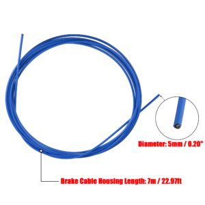 X AUTOHAUX 7m Bike Outer Brake Cable Casing Sleeving Housing for MTB Mountain Road Bicycle Folding Bike Blue