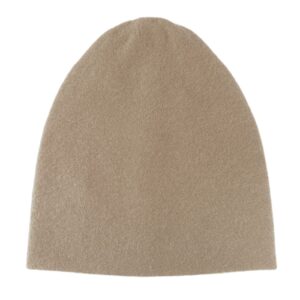 Villand 100% Cashmere Beanie Hat for Women and Men with Gift Box, Double-Layered Ski Cap, Knitted Cashmere Hat for Winter (Undyed Camel)