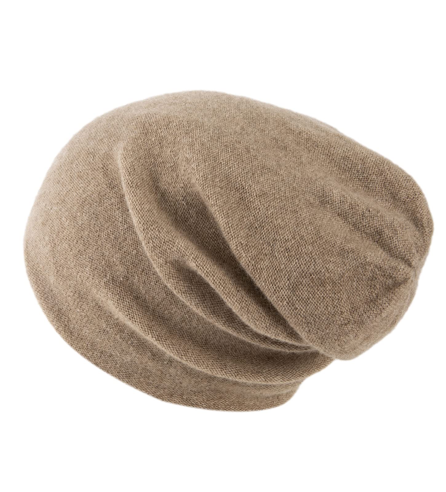 Villand 100% Cashmere Beanie Hat for Women and Men with Gift Box, Double-Layered Ski Cap, Knitted Cashmere Hat for Winter (Undyed Camel)