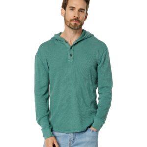 Lucky Brand Garment Dye Thermal Hoodley Sea Pine XL