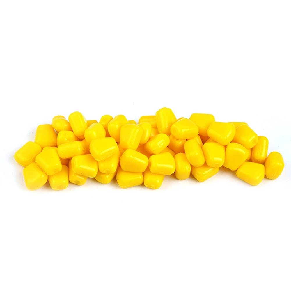 Corn Smell Bait 50Pcs Fishing Corn Artificial Corn Smell Carp Fishing Lure Silicone Soft Plastic Bait Tackle Floating Lures Fishing Accessories