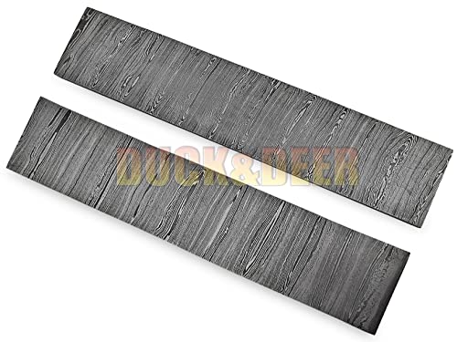 10" long Pair Of Handmade Damascus Steel Billet Bar with 2" width for knife making supplies