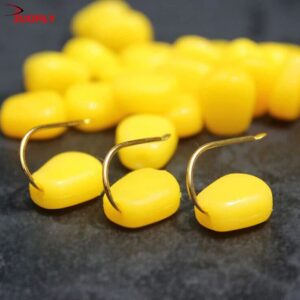 Corn Smell Bait 50Pcs Fishing Corn Artificial Corn Smell Carp Fishing Lure Silicone Soft Plastic Bait Tackle Floating Lures Fishing Accessories