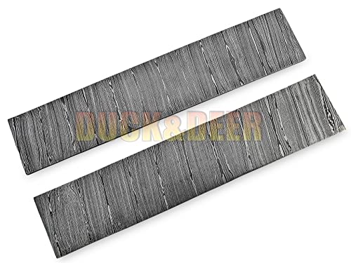 10" long Pair Of Handmade Damascus Steel Billet Bar with 2" width for knife making supplies