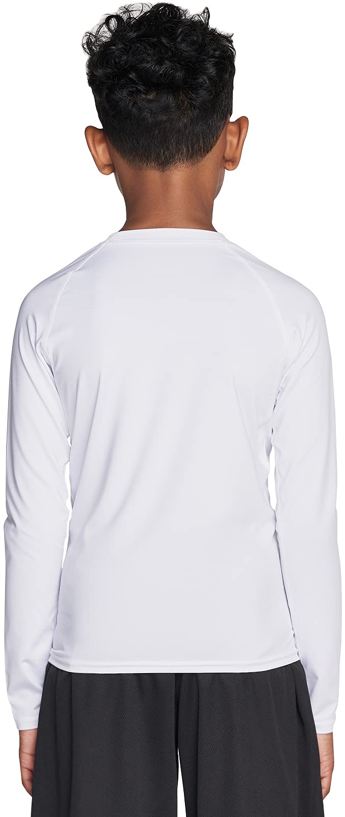 TSLA Kid's & Boy's Cool Dry Long Sleeve Compression Shirts, Athletic Workout Shirt, Sports Base Layer T-Shirt, 2pack Off White/Off White, 20