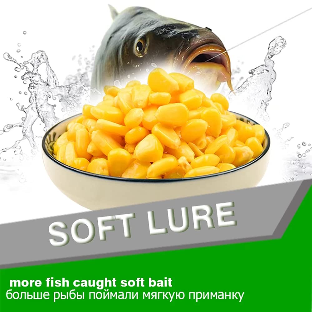 Corn Smell Bait 50Pcs Fishing Corn Artificial Corn Smell Carp Fishing Lure Silicone Soft Plastic Bait Tackle Floating Lures Fishing Accessories