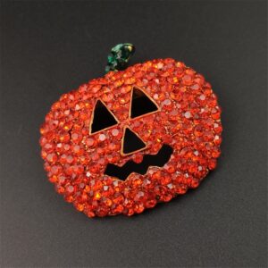 STYLE LOVELY CRYSTAL HALLOWEEN CHRISTMAS PUMPKIN BROOCH PIN JEWELRY GIFT FASHION BROACH Clever design