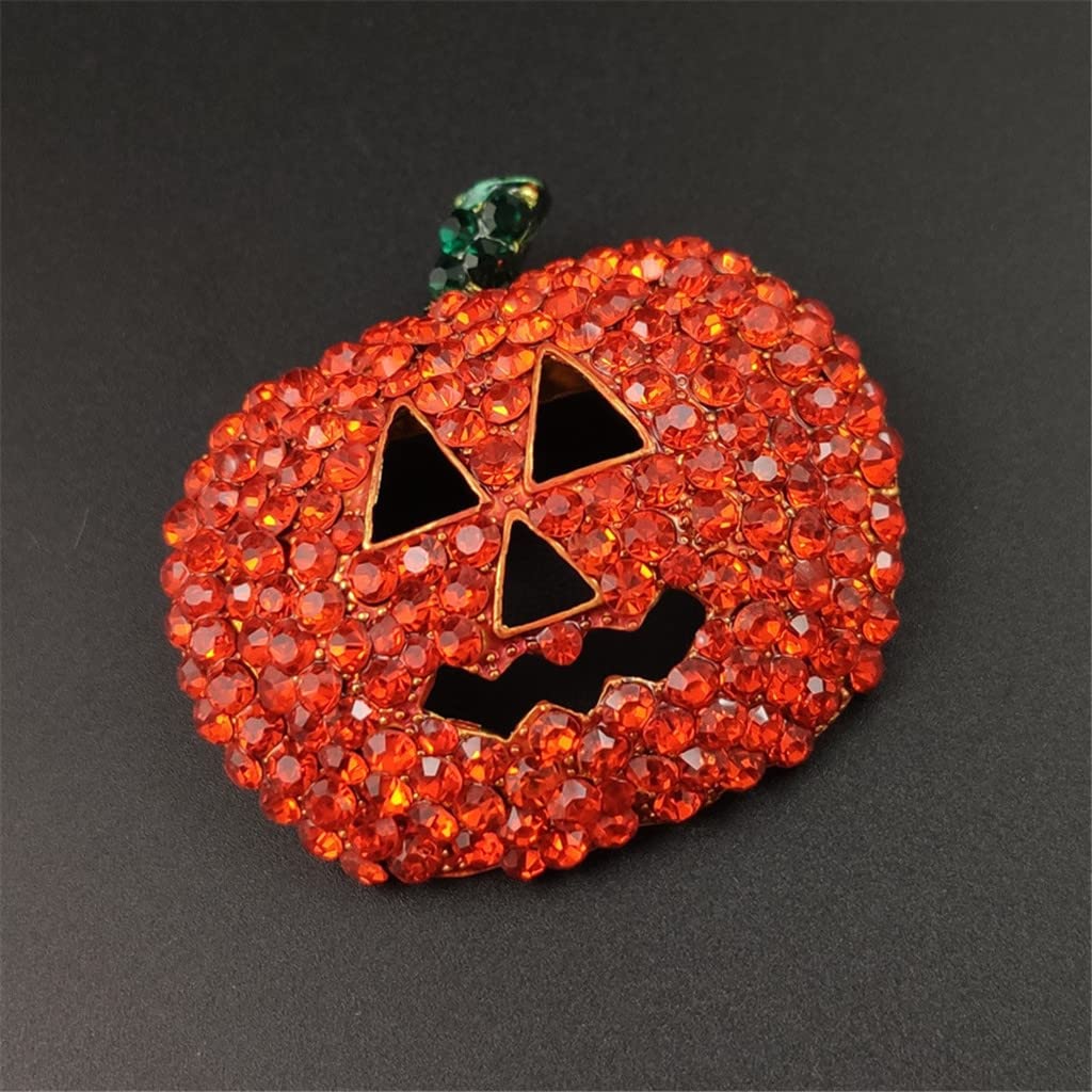 STYLE LOVELY CRYSTAL HALLOWEEN CHRISTMAS PUMPKIN BROOCH PIN JEWELRY GIFT FASHION BROACH Clever design