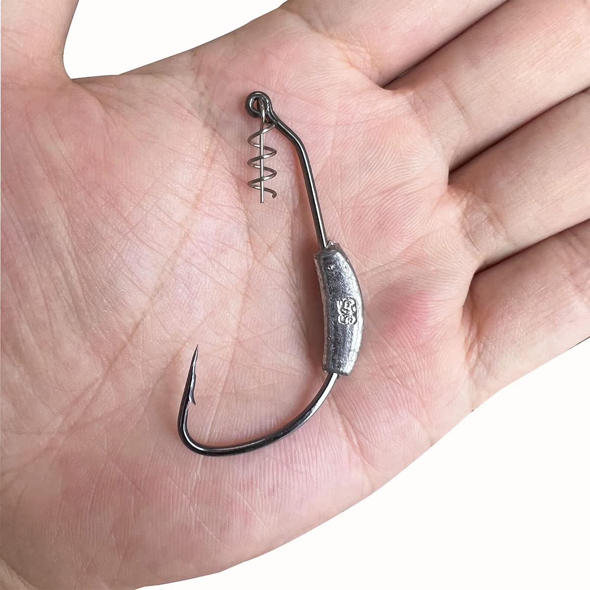 UperUper 25 Pack Weighted Swimbait Hooks, Jig Heads with Twist Lock, Soft Plastic Worm Fishing Hooks 1/0 2/0 3/0 4/0 5/0