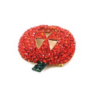 STYLE LOVELY CRYSTAL HALLOWEEN CHRISTMAS PUMPKIN BROOCH PIN JEWELRY GIFT FASHION BROACH Clever design