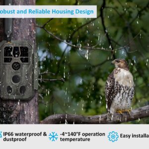 GardePro X50 Cellular Trail Camera, Full Video Preview, No-Glow IR, AT&T & T-Mobile, Game Cameras with 32MP H.265 1296p, 0.1s Trigger Speed, 100ft Night Vision