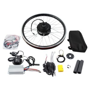 AKaSping 20IN E-Bike Front Wheel Conversion Kit 36V 250W Electric Bicycle Motor Kit with LED Display High Speed Brushless Gearless Hub Motor Kit